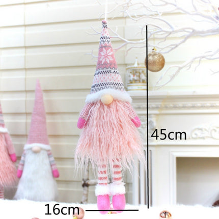 Christmas Faceless Dolls Holiday Decorations Children Gift, Style:32017(Pink)-garmade.com