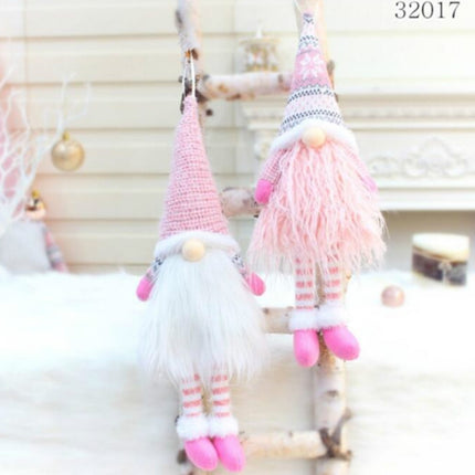 Christmas Faceless Dolls Holiday Decorations Children Gift, Style:32017(Pink)-garmade.com