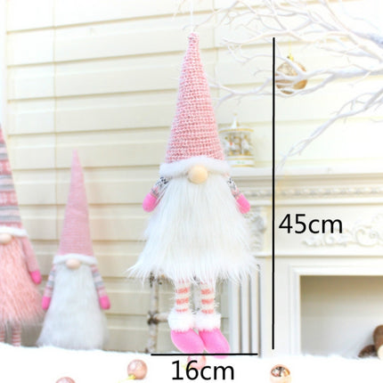 Christmas Faceless Dolls Holiday Decorations Children Gift, Style:32017(White)-garmade.com