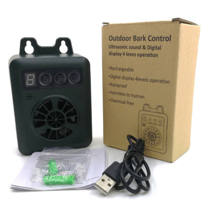 K6 USB Rechargeable Ultrasonic Bark Arrester Repeller Anti-Barking Dog Training-garmade.com