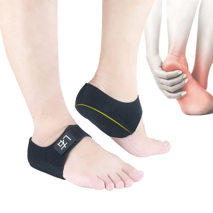 Heel Fatigue Shock Absorption And Warmth Gel Protective Cover, Size:S, Style:without Printing(Black )-garmade.com