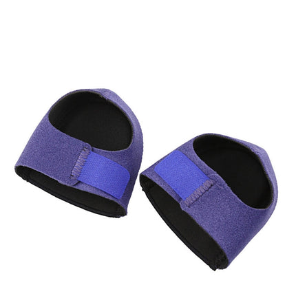 Heel Fatigue Shock Absorption And Warmth Gel Protective Cover, Size:L, Style:without Printing(Blue )-garmade.com
