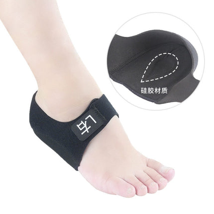 Heel Fatigue Shock Absorption And Warmth Gel Protective Cover, Size:S, Style:with Printing(Black )-garmade.com