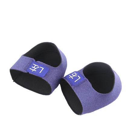 Heel Fatigue Shock Absorption And Warmth Gel Protective Cover, Size:L, Style:with Printing(Blue )-garmade.com