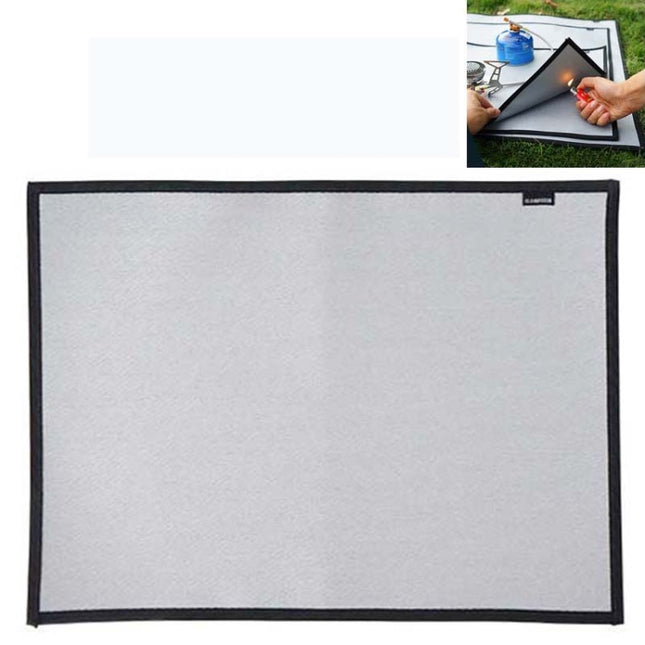 CLS Outdoor Camping Fireproof Cloth Picnic Barbecue Heat Insulation Mat Flame Retardant Fiberglass Fire Blanket, Size:60x53cm-garmade.com