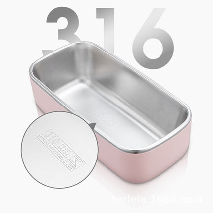 Water-Free Stainless Steel Heating Lunch Box CN Plug(Pink)-garmade.com
