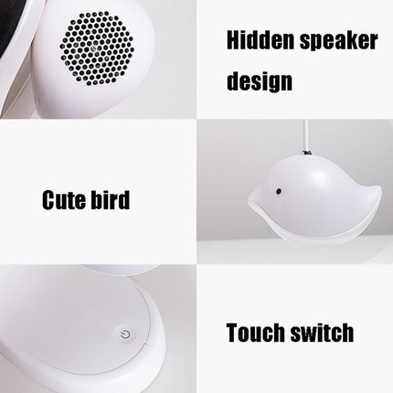 Bird Speaker Night Light Bedroom Bedside Music Desk Lamp, Style:Basic-garmade.com