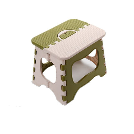 Plastic Folding Chair Thicken Portable Mini Child Stools(Green)-garmade.com