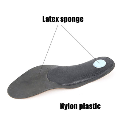 1 Pair Breathable Sweat-Absorbing And Shock-Absorbing Leather Arch Correction Insole, Size:37-38-garmade.com