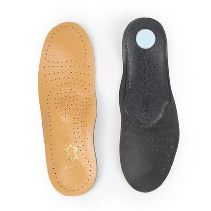 1 Pair Breathable Sweat-Absorbing And Shock-Absorbing Leather Arch Correction Insole, Size:41-42-garmade.com