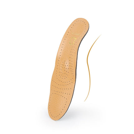 1 Pair Breathable Sweat-Absorbing And Shock-Absorbing Leather Arch Correction Insole, Size:41-42-garmade.com