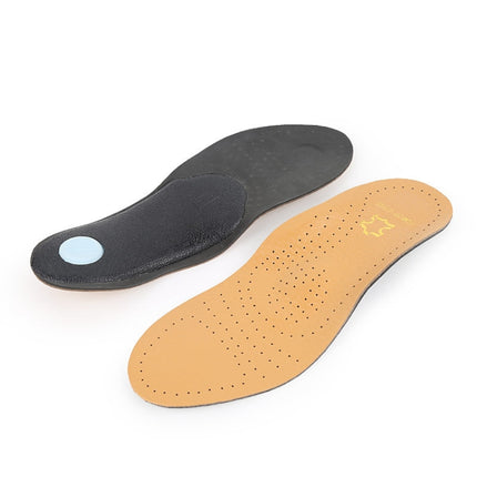 1 Pair Breathable Sweat-Absorbing And Shock-Absorbing Leather Arch Correction Insole, Size:45-46-garmade.com