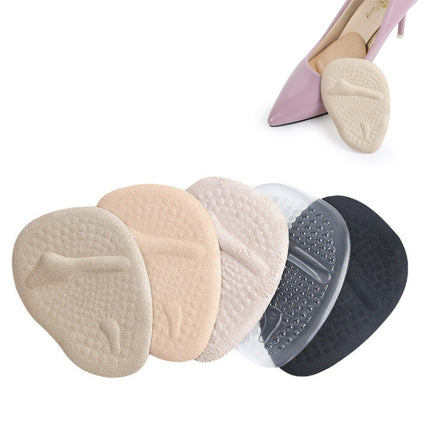 5 Pairs Sweat-Absorbent Breathable Non-Slip Forefoot Pad High Heels Anti-Pain Pad, Random Color Delivery, Size:Free Size-garmade.com