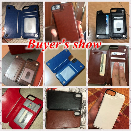For iPhone XR Retro PU Leather Case Multi Card Holders Phone Case(White)-garmade.com