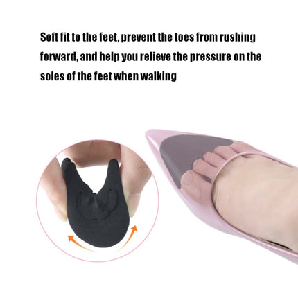 10 Pairs Thickened Reduced Size Detachable Corrugated Soft Summer Forefoot Pad Toe Plug, Random Color Delivery-garmade.com