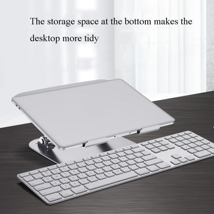 Laptop Bracket Aluminum Alloy Tablet Bracket Live Desktop Bracket (White)-garmade.com