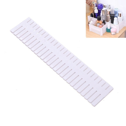 Plastic Drawer Divider Free Combination Classification Storage Board, 4pcs/Pack, Specification: 37x7cm(White)-garmade.com