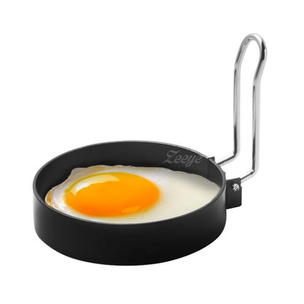 Egg Ring Iron Spray Non-Stick Round Omelette Model Omelette Mold, Specification: 4 PCS + Brush-garmade.com