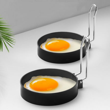 Egg Ring Iron Spray Non-Stick Round Omelette Model Omelette Mold, Specification: 4 PCS + Brush-garmade.com