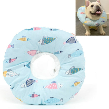 2 PCS Cat Anti-Lick And Anti-Bite Soft Ring Dog Collar Pet Supplies, Size:XS(Light Blue Fish)-garmade.com