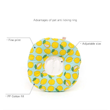 2 PCS Cat Anti-Lick And Anti-Bite Soft Ring Dog Collar Pet Supplies, Size:XS(Green Lemon)-garmade.com