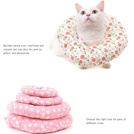 2 PCS Cat Anti-Lick And Anti-Bite Soft Ring Dog Collar Pet Supplies, Size:XS(Big Love Pink)-garmade.com