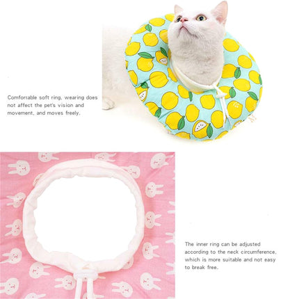 2 PCS Cat Anti-Lick And Anti-Bite Soft Ring Dog Collar Pet Supplies, Size:M(Green Pear)-garmade.com