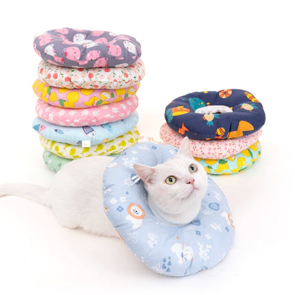 2 PCS Cat Anti-Lick And Anti-Bite Soft Ring Dog Collar Pet Supplies, Size:M(Little Pink Rabbit)-garmade.com