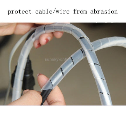 Wire Protection Tape Insulated Winding Tube, Model: 14mm / 5m Length(Black)-garmade.com