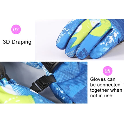 Unisex Skiing Riding Winter Outdoor Sports Touch Screen Thickened Splashproof Windproof Warm Gloves, Size: XS(Pink)-garmade.com
