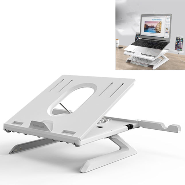 Multifunctional Folding Notebook Stand Monitor Increase Rack, Colour: Tripod (White)-garmade.com