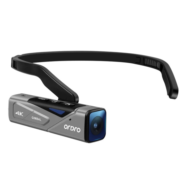 ORDRO EP7 4K Head-Mounted Auto Focus Live Video Smart Sports Camera, Style:Without Remote Control(Silver Black)-garmade.com