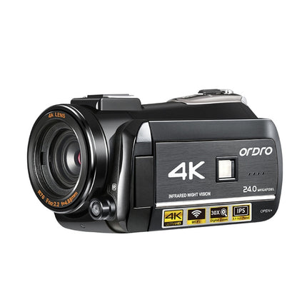 ORDRO AC3 3.1 inch IPS Screen 4K Full HD 13MP Night Vision WiFi Live Camcorder DV Digital Camera, Style:Standard(Black)-garmade.com