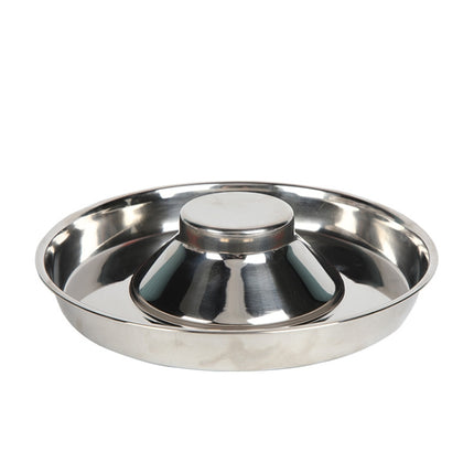 Pet Dog Food Bowl Dog Food Bowl Stainless Steel Slow Food Bowl Pet Supplies, Size:34cm-garmade.com
