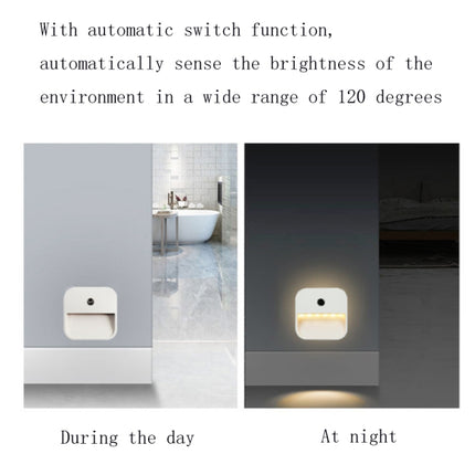 1 PC Light Control Smart Sensor Night Light Bedroom LED Light, US Plug, Style:Dimmable, Specification:12LED-garmade.com