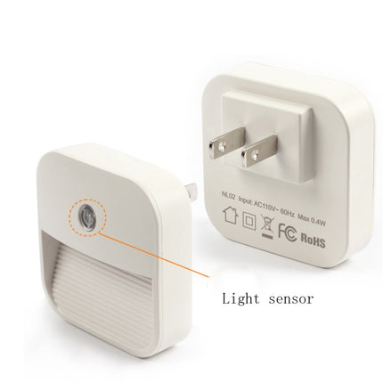 2 PCS Light Control Smart Sensor Night Light Bedroom LED Light, US Plug, Style:Dimmable, Specification:12LED-garmade.com
