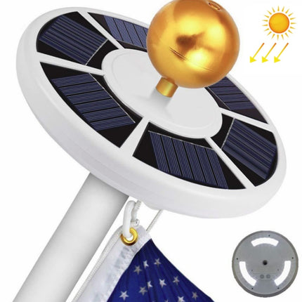 Solar Flagpole Light LED Outdoor Courtyard Camping Tent Light-garmade.com