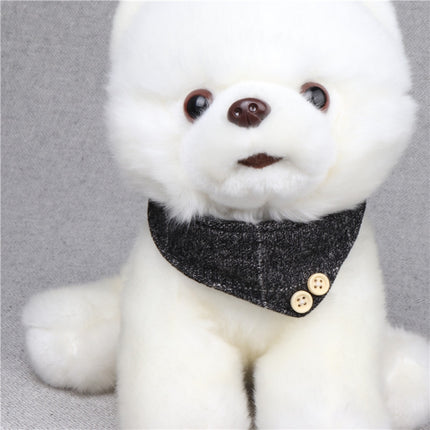 2 PCS Dog Collars Pet PU Triangle Collars, Specification: 1.3x34cm(Navy)-garmade.com