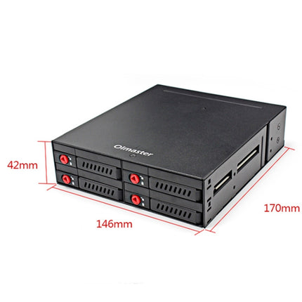 OImaster MR-6401 Four-Bay Chassis Built-In Optical Drive Hard Disk Box-garmade.com