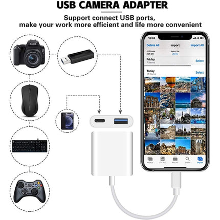 8 Pin To USB2.0+8 Pin Interface OTG Sdapter, Support IOS System(Upgrade)-garmade.com