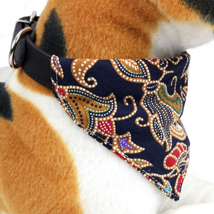 5 PCS Cotton Pet Bib Cat Headband Dog Saliva Towel, Size:S(Blue)-garmade.com