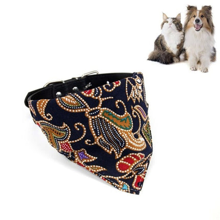 5 PCS Cotton Pet Bib Cat Headband Dog Saliva Towel, Size:L(Black)-garmade.com