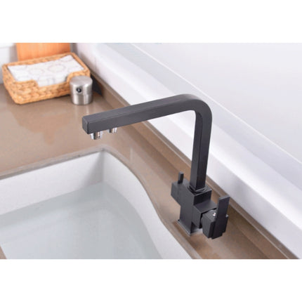 Copper Kitchen Sink Hot&Cold Water Purifier Faucet, Specification: Black-garmade.com