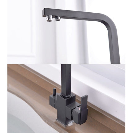 Copper Kitchen Sink Hot&Cold Water Purifier Faucet, Specification: Black-garmade.com