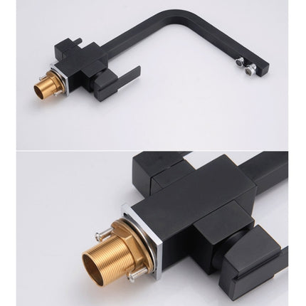 Copper Kitchen Sink Hot&Cold Water Purifier Faucet, Specification: Black-garmade.com