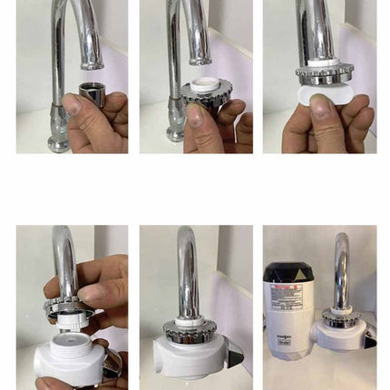 Zoosen Electric Hot Water Faucet Connection Type Instant Hot Water Faucet EU Plug, Style:White-garmade.com