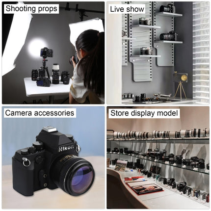 Non-Working Fake Dummy DSLR Camera Model DF Model Room Props Ornaments Display Photo Studio Camera Model Props, Color:Black(Without Hood)-garmade.com