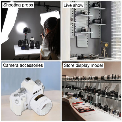 Non-Working Fake Dummy DSLR Camera Model DF Model Room Props Ornaments Display Photo Studio Camera Model Props, Color:White(Without Hood)-garmade.com