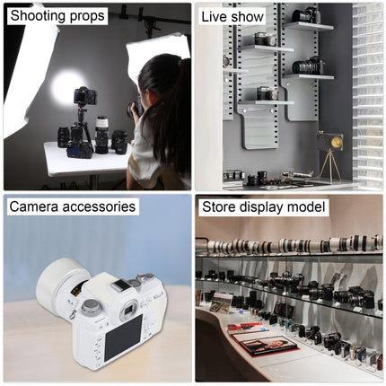 Non-Working Fake Dummy DSLR Camera Model DF Model Room Props Ornaments Display Photo Studio Camera Model Props, Color:White(With Hood)-garmade.com