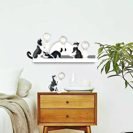 Cat Light Animal Table Lamp Mini Night Light, Power Plug:US Plug(Holding Baby)-garmade.com